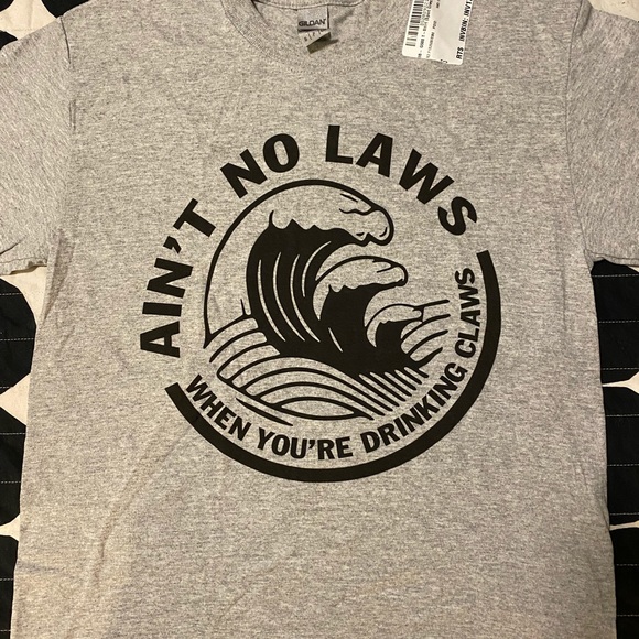 Ain’t No Laws When You’re Drinking Claws novelty t-shirt - Picture 2 of 2